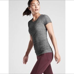 Athleta Speedlight Heather Grey Tshirt Size L